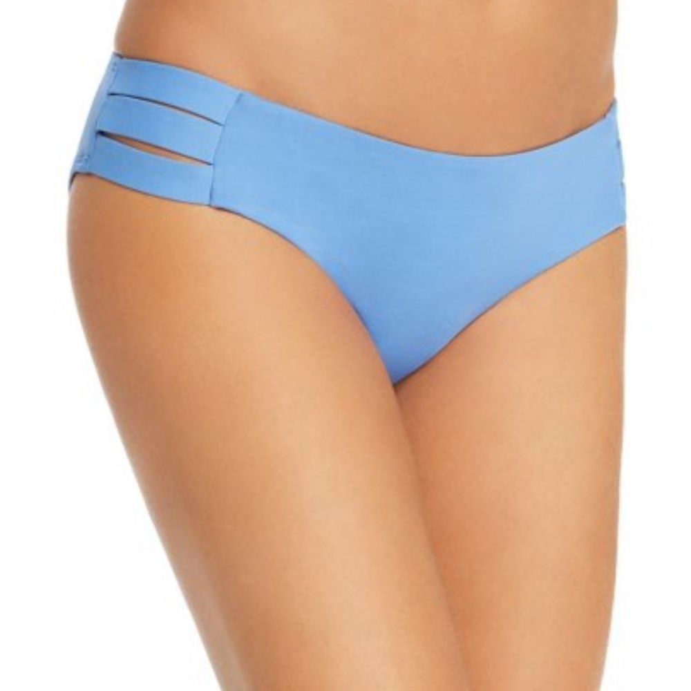 NWT Vitamin A Emelia Triple Strap Bikini Bottom in Blue